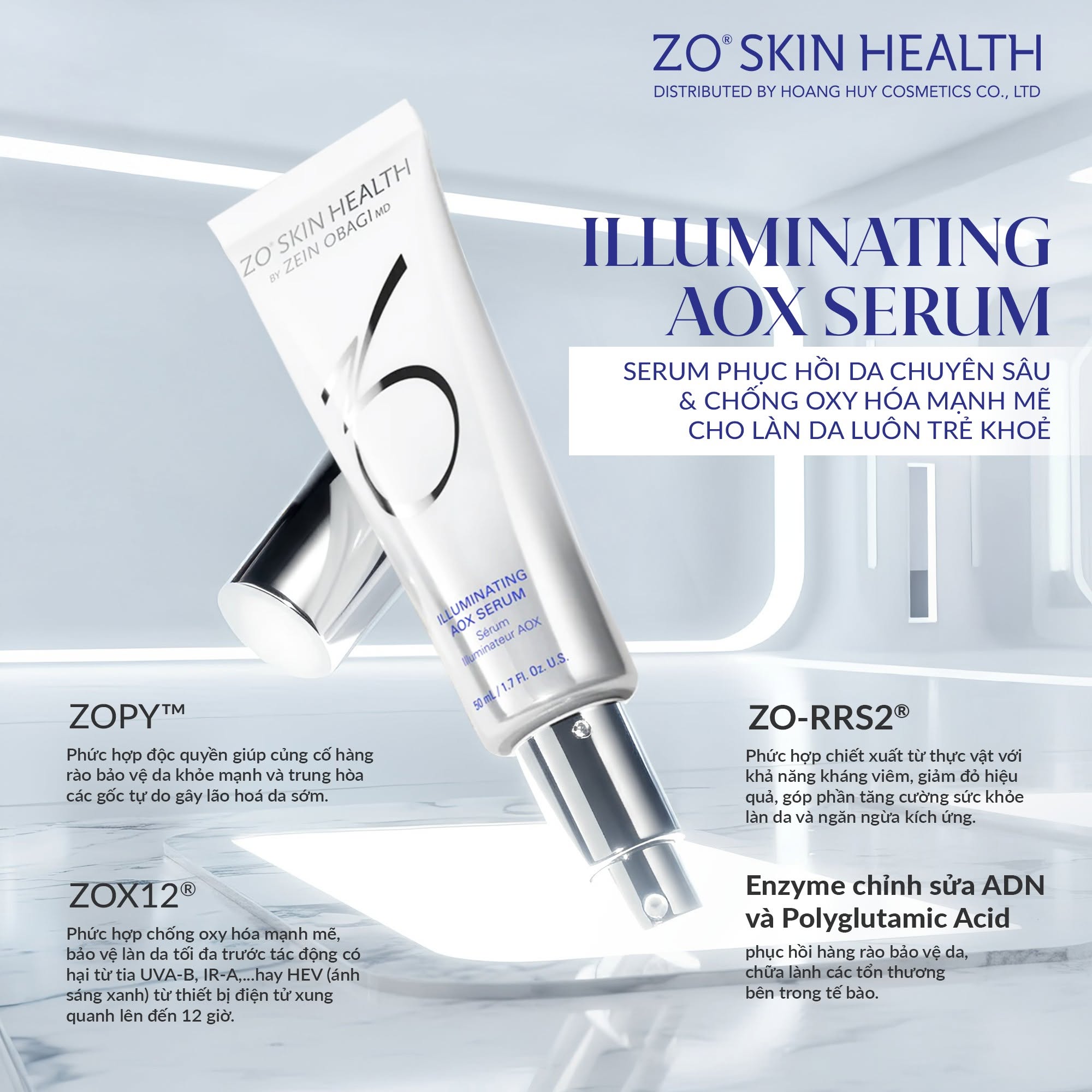 Serum chống oxy hóa, dưỡng sáng da ZO® Skin Health Illuminating AOX Serum