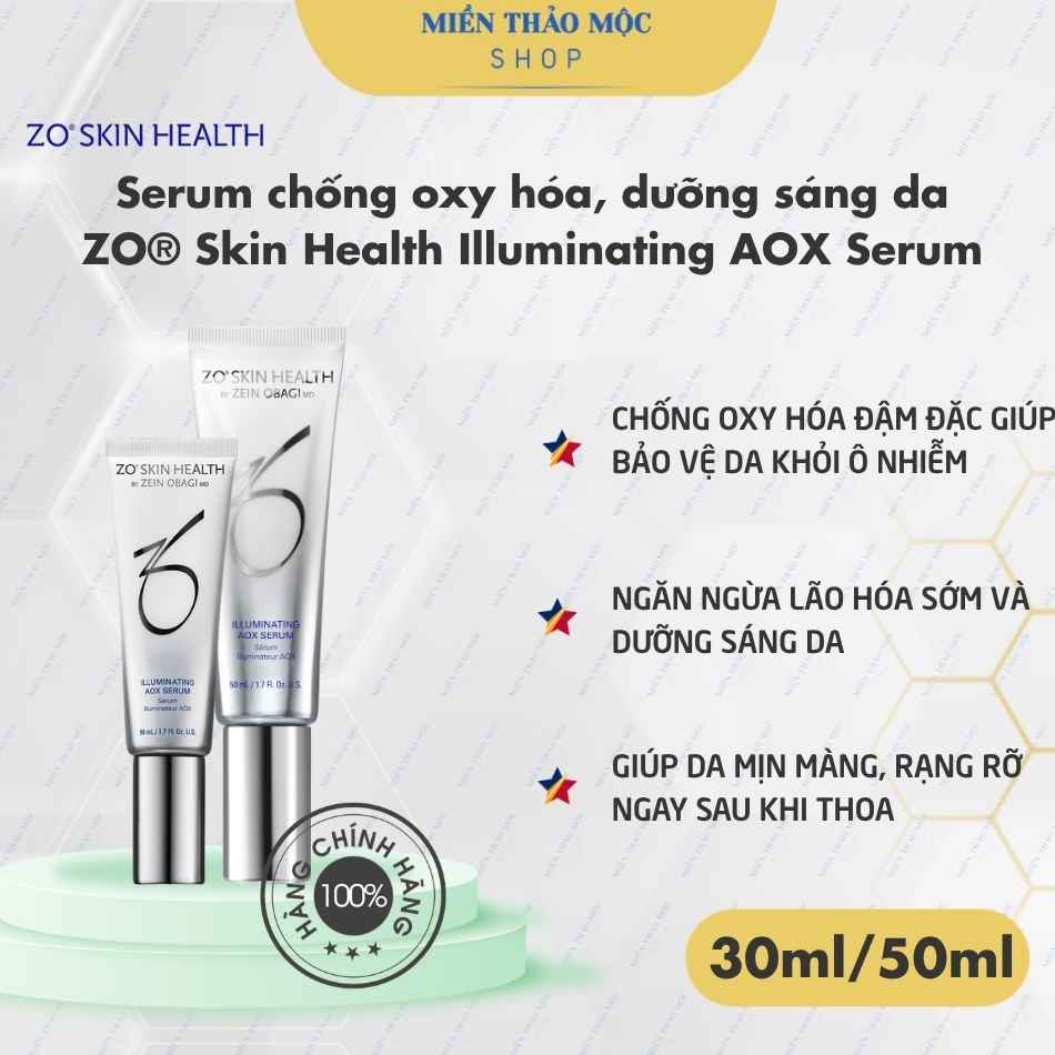 Serum chống oxy hóa, dưỡng sáng da ZO® Skin Health Illuminating AOX Serum