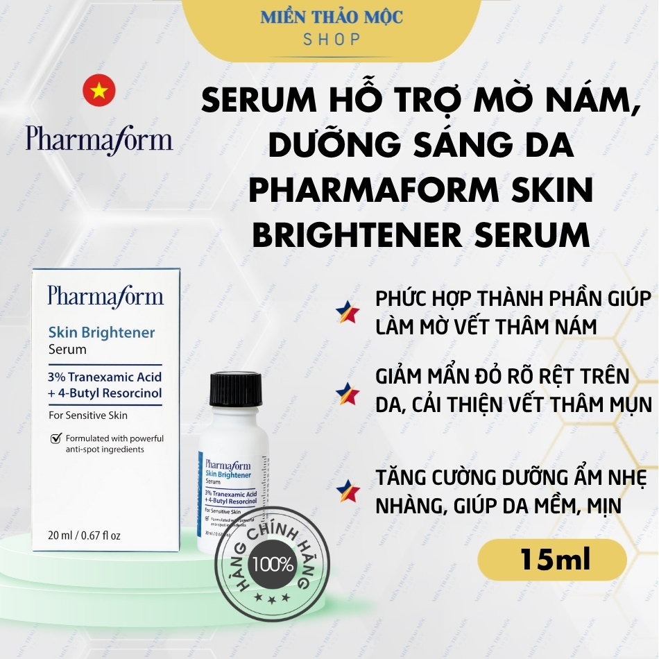 Serum hỗ trợ mờ nám dưỡng sáng da Pharmaform Skin Brightener Serum