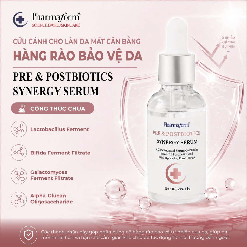 Serum phục hồi, cân bằng hệ vi sinh cho da Pharmaform Pre & Postbiotics Synergy Serum