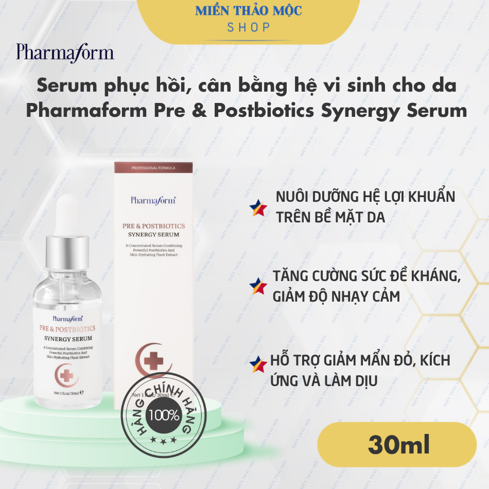 Serum phục hồi, cân bằng hệ vi sinh cho da Pharmaform Pre & Postbiotics Synergy Serum