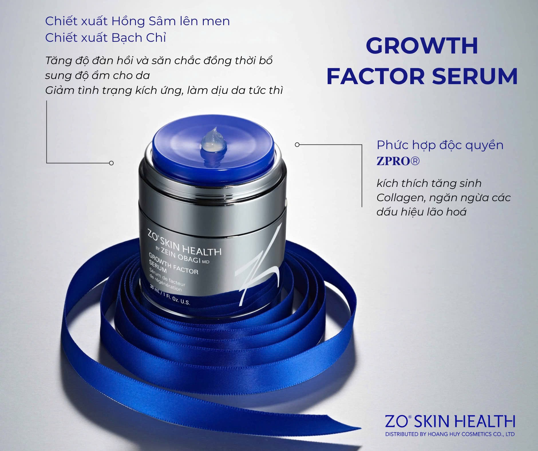 Serum phục hồi da Zo Skin Health OSSENTIAL® GROWTH FACTOR PLUS 30ml