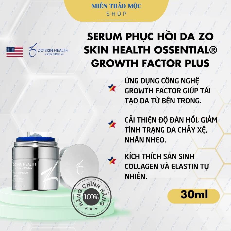 Serum phục hồi da Zo Skin Health OSSENTIAL® GROWTH FACTOR PLUS 30ml