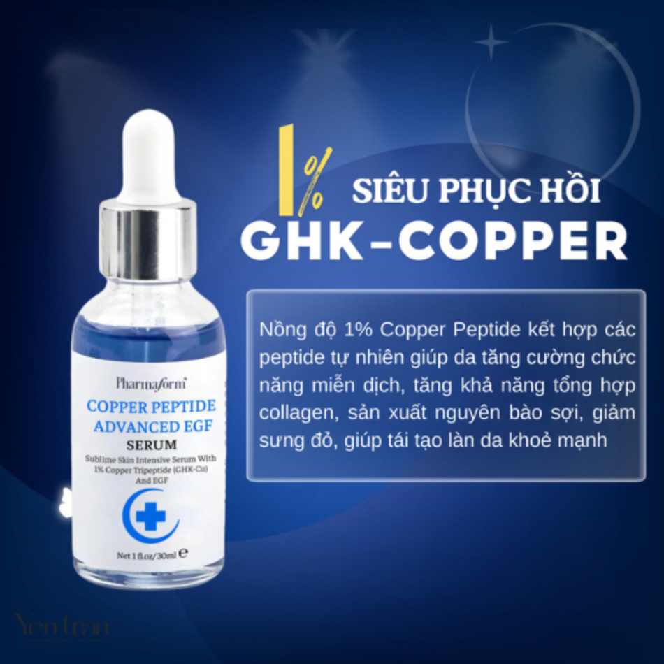 Serum phục hồi da chuyên sâu Pharmaform Copper Peptide Advanced EGF Serum