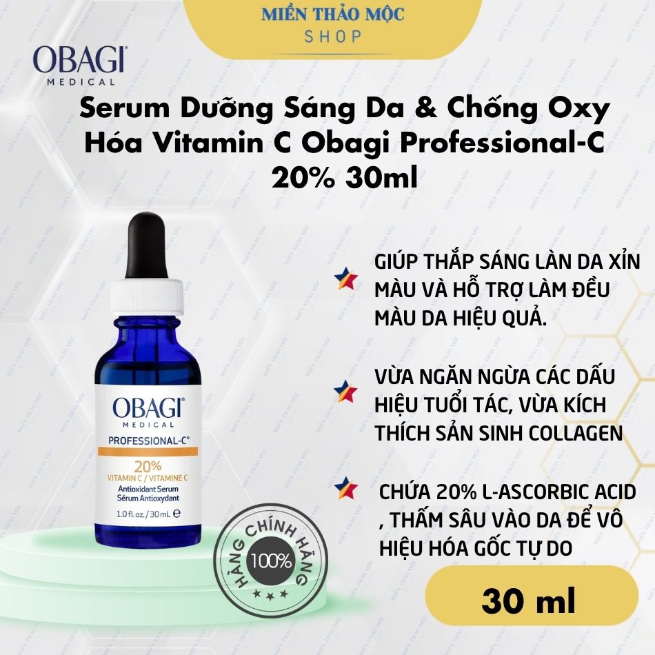 Serum vitamin C dưỡng sáng đều màu da Obagi Professional-C 20% 30ml
