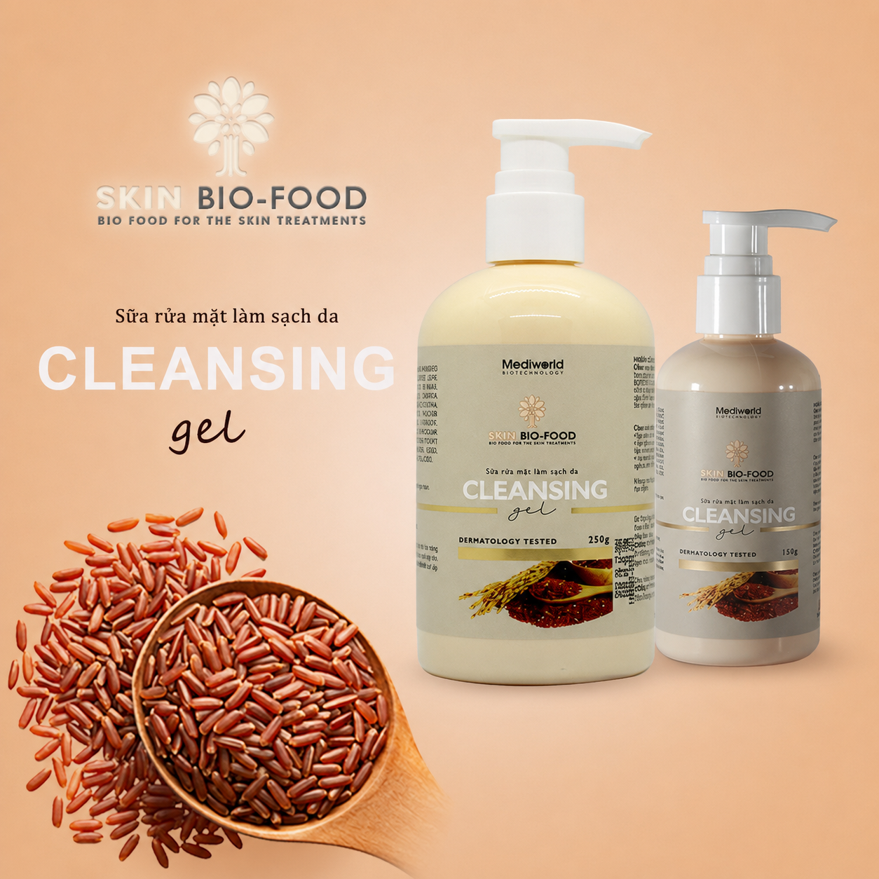 Sữa rửa mặt làm sạch, dưỡng ẩm da Mediworld Skin Bio Food Cleansing Gel