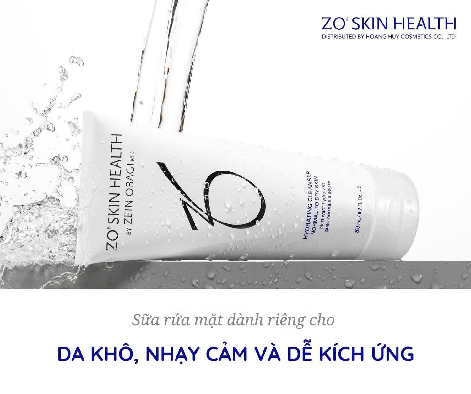 Sữa rửa mặt cho da khô da nhạy cảm Zo Skin Health HYDRATING CLEANSER