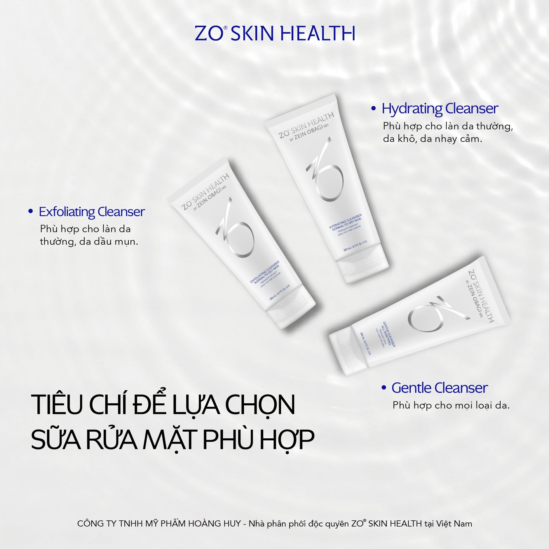 Sữa rửa mặt cho da khô da nhạy cảm Zo Skin Health HYDRATING CLEANSER