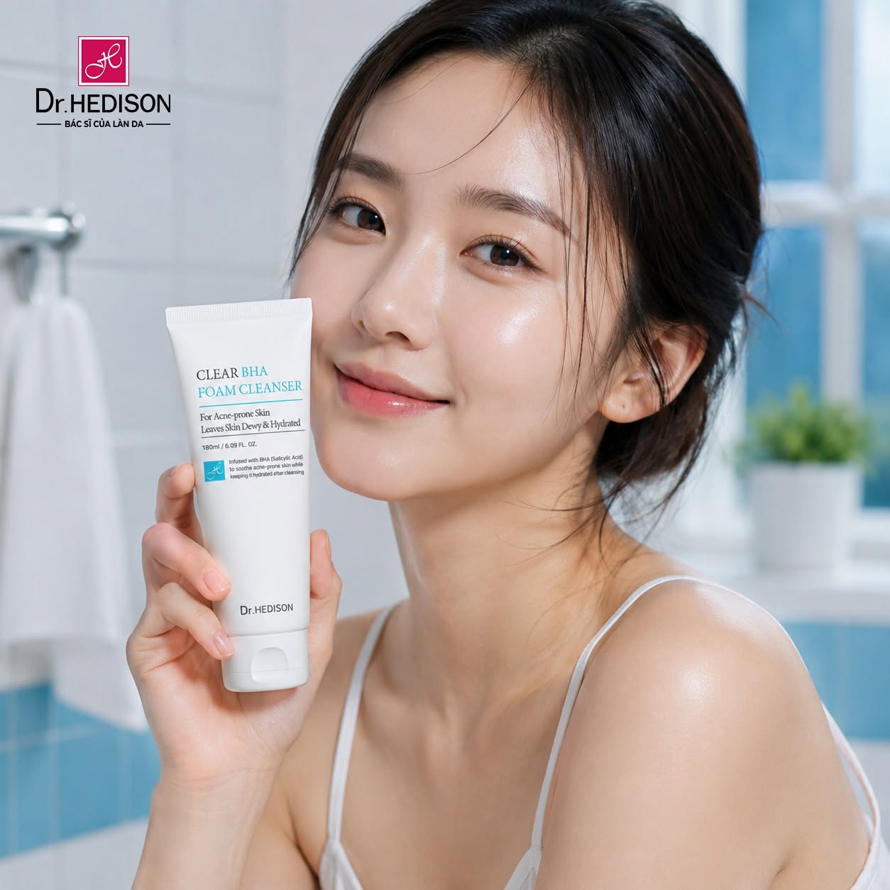 Sữa rửa mặt dạng bọt làm sạch sâu, hỗ trợ giảm dầu nhờn Dr.HEDISON Clear BHA Foaming Cleanser