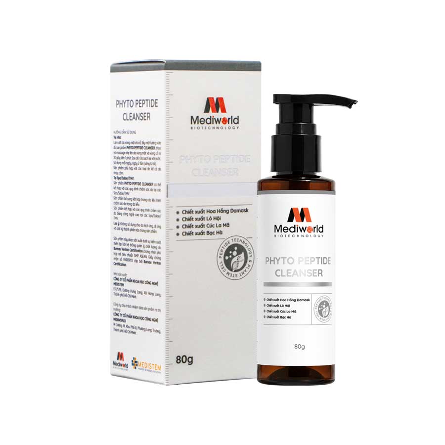 Sữa rửa mặt làm sạch dưỡng da mịn màng Mediworld Phyto Peptide Cleanser
