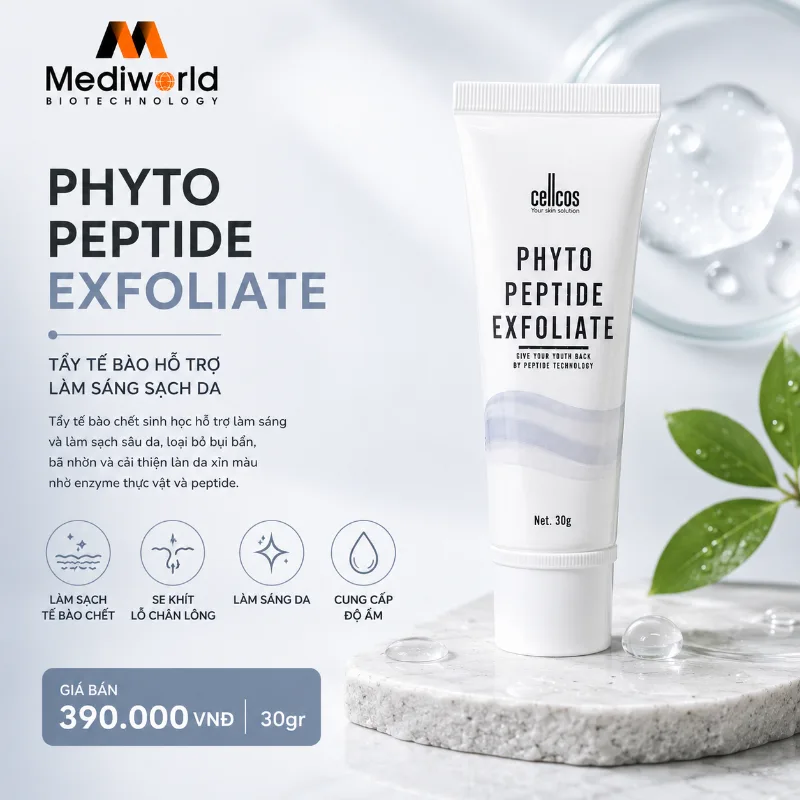 Tẩy tế bào hỗ trợ làm sáng sạch da Mediworld Phyto Peptide Exfoliate