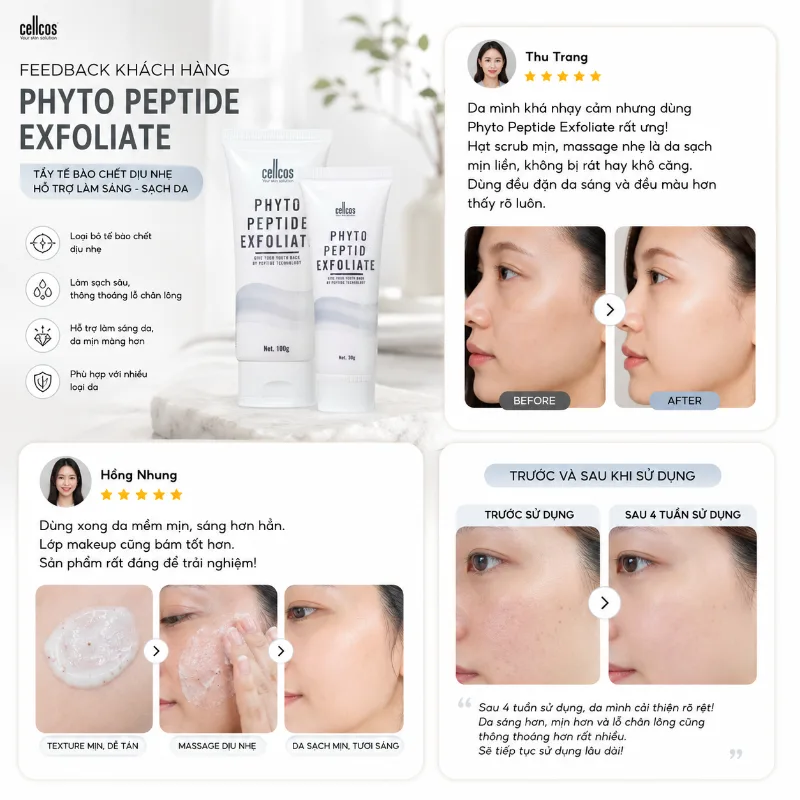 Tẩy tế bào hỗ trợ làm sáng sạch da Mediworld Phyto Peptide Exfoliate