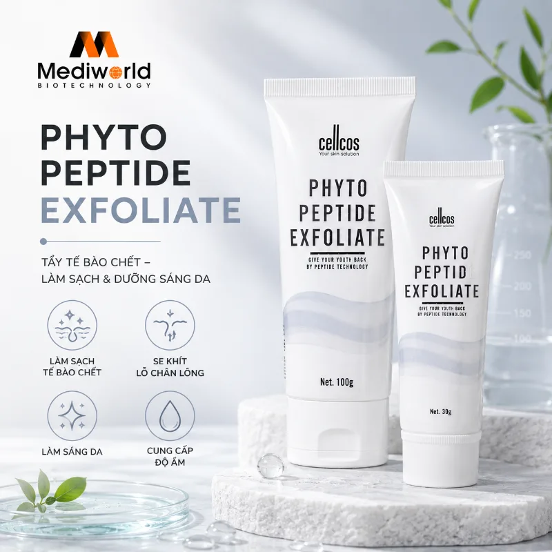 Tẩy tế bào hỗ trợ làm sáng sạch da Mediworld Phyto Peptide Exfoliate
