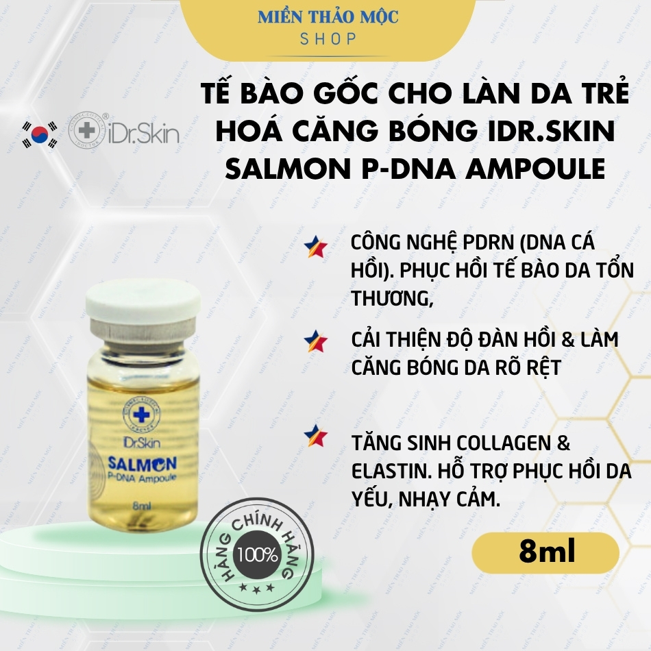 Tế bào gốc cho làn da trẻ hoá căng bóng iDr.Skin Salmon P-DNA Ampoule