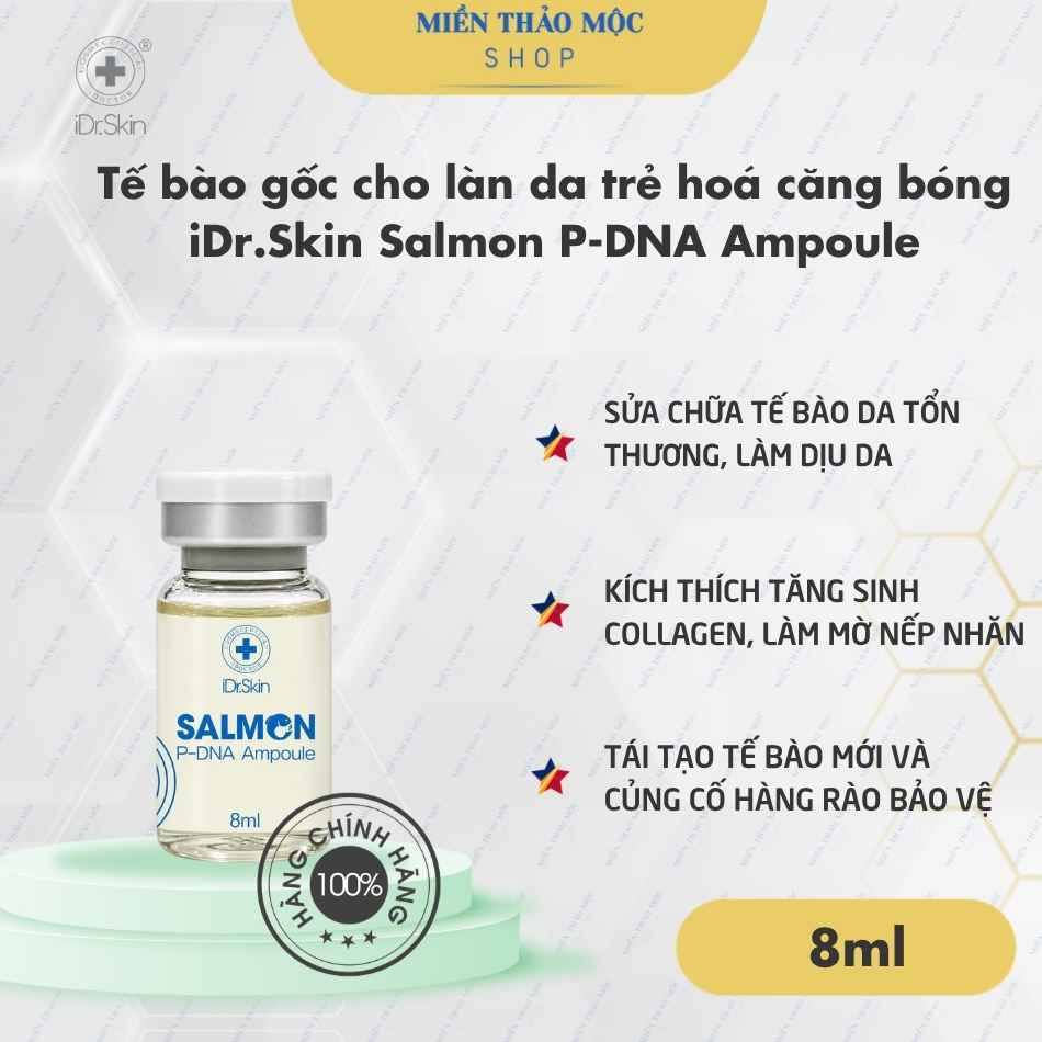 Tế bào gốc cho làn da trẻ hoá căng bóng iDr.Skin Salmon P-DNA Ampoule