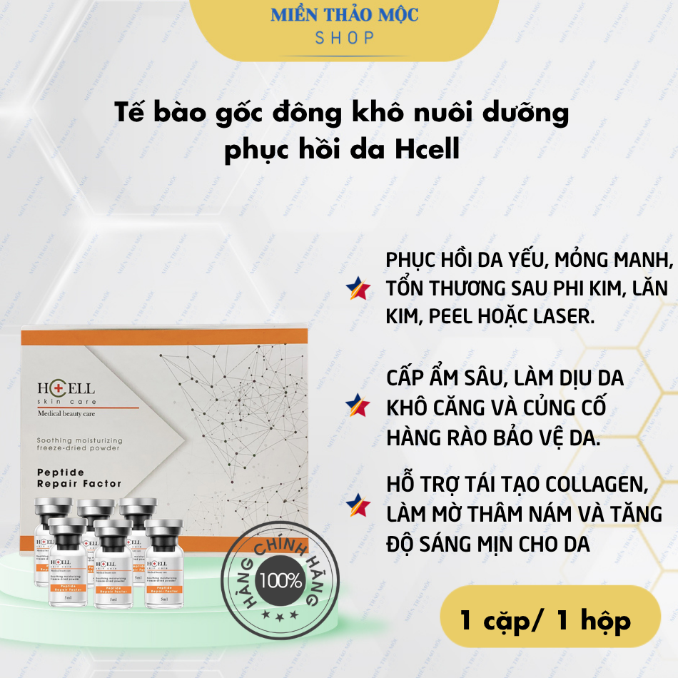 Tế bào gốc đông khô nuôi dưỡng phục hồi da Hcell - 1 cặp