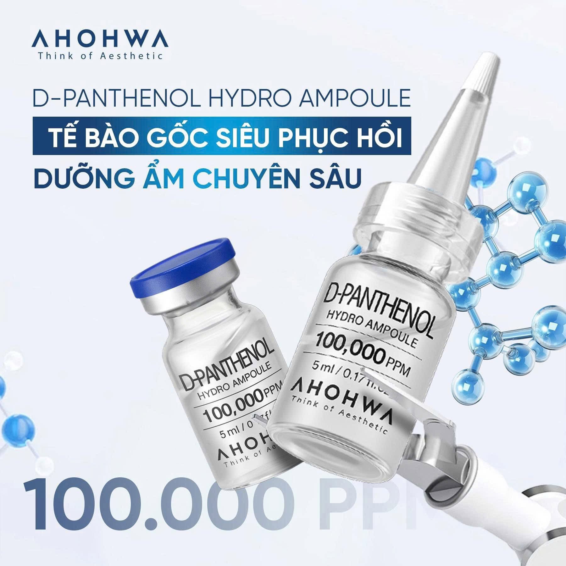 Tế bào gốc hạn chế viêm phục hồi tái tạo da nhạy cảm sau xâm lấn Ahohwa D-Panthenol Hydro Ampoule