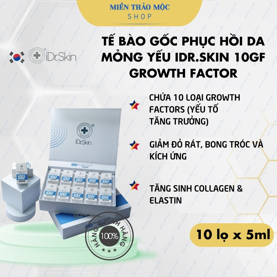 Tế bào gốc phục hồi da mỏng yếu iDr.Skin 10GF Growth Factor