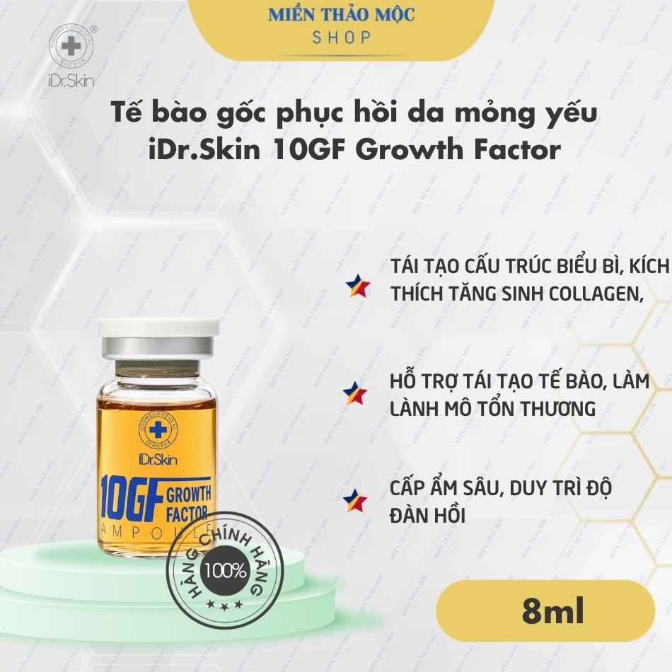 Tế bào gốc phục hồi da mỏng yếu iDr.Skin 10GF Growth Factor