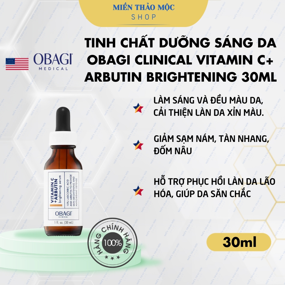 Tinh chất dưỡng sáng da Obagi Clinical Vitamin C+ Arbutin Brightening 30ml
