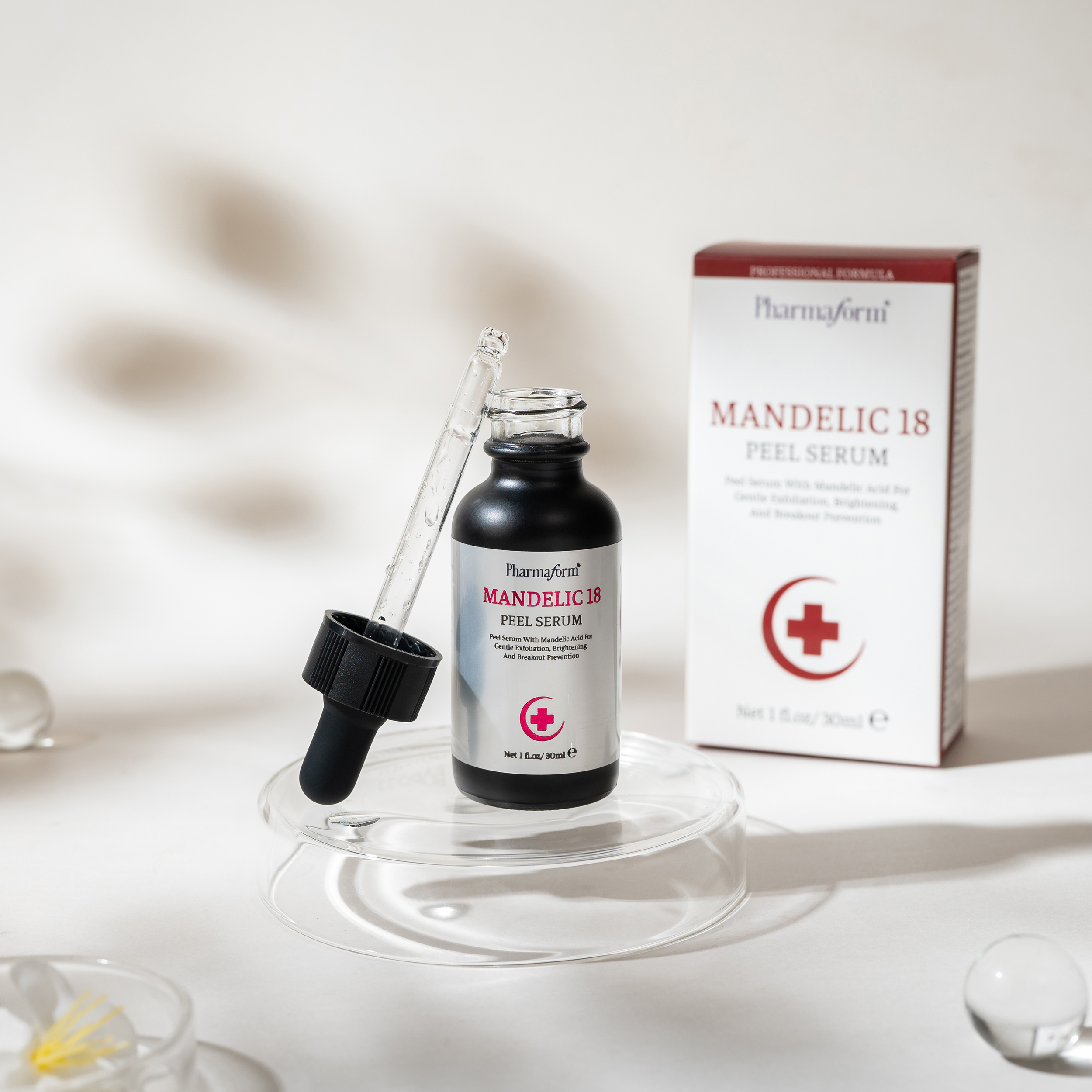 Tinh Chất Hỗ Trợ Làm Sạch Lỗ Chân Lông, Mịn Da Và Đều Màu Pharmaform Mandelic 18 Peel Serum 18% Mandelic Acid