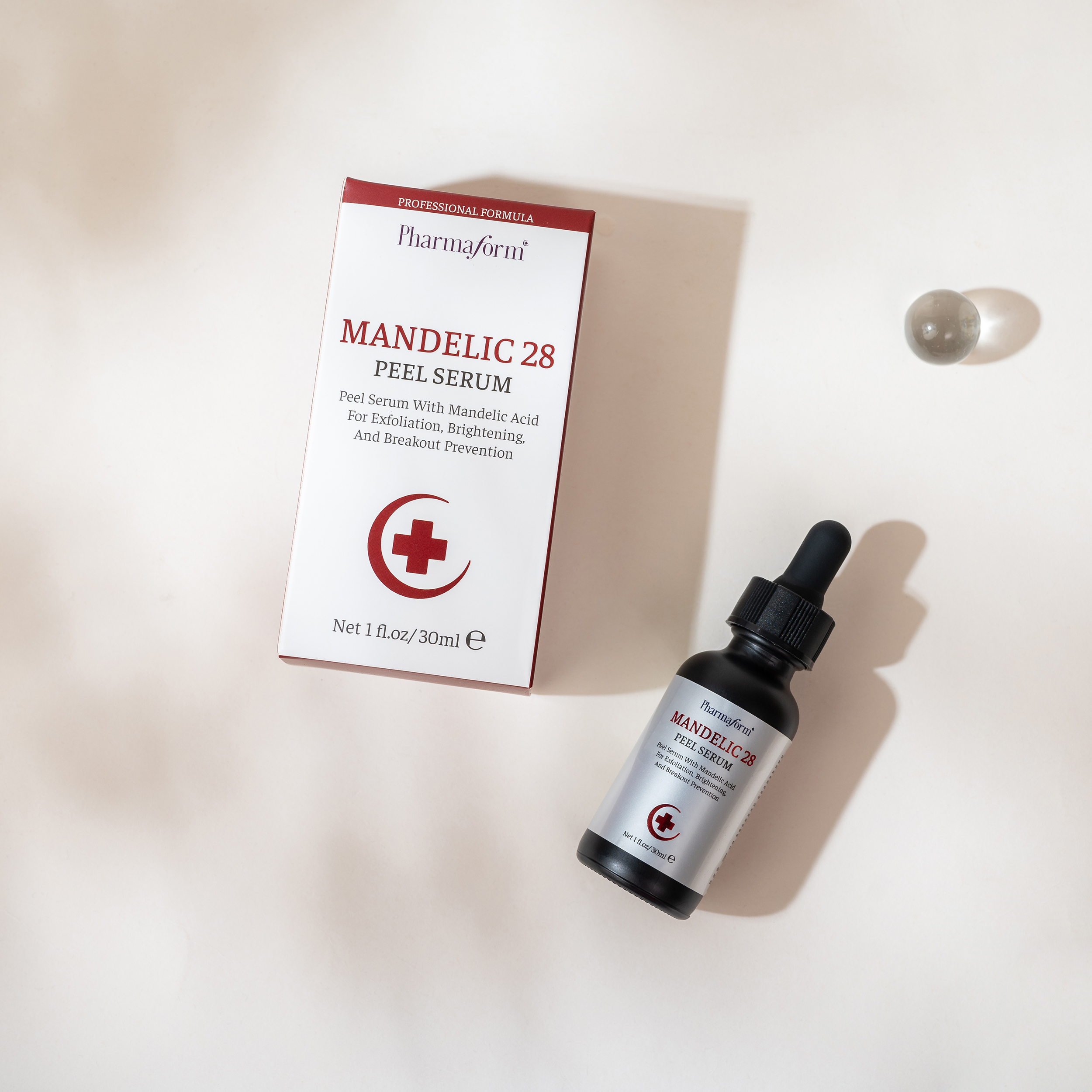 Tinh Chất Peel Hỗ Trợ Làm Sạch Lỗ Chân Lông, Mịn Da Và Đều Màu Pharmaform Mandelic 28 Peel Serum 28% Mandelic Acid