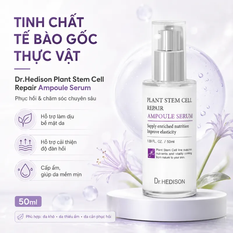 Tinh Chất Tế Bào Gốc Thực Vật Phục Hồi Da, Tăng Cường Hàng Rào Bảo Vệ Plant Stem Cell Repair Ampoule Serum Dr.Hedison