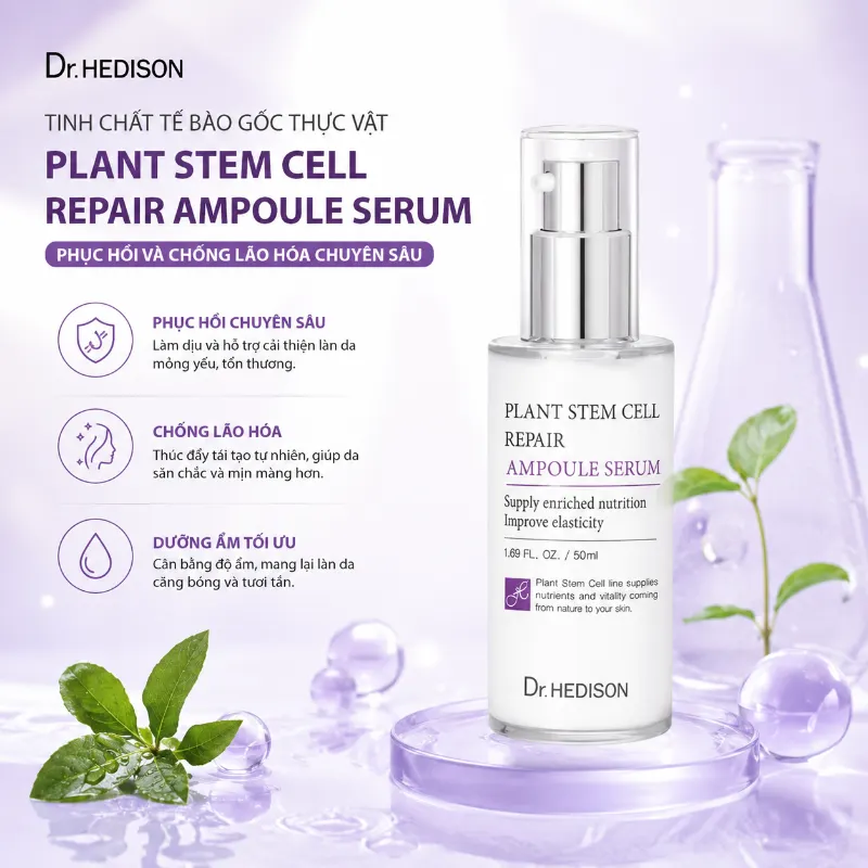 Tinh Chất Tế Bào Gốc Thực Vật Phục Hồi Da, Tăng Cường Hàng Rào Bảo Vệ Plant Stem Cell Repair Ampoule Serum Dr.Hedison
