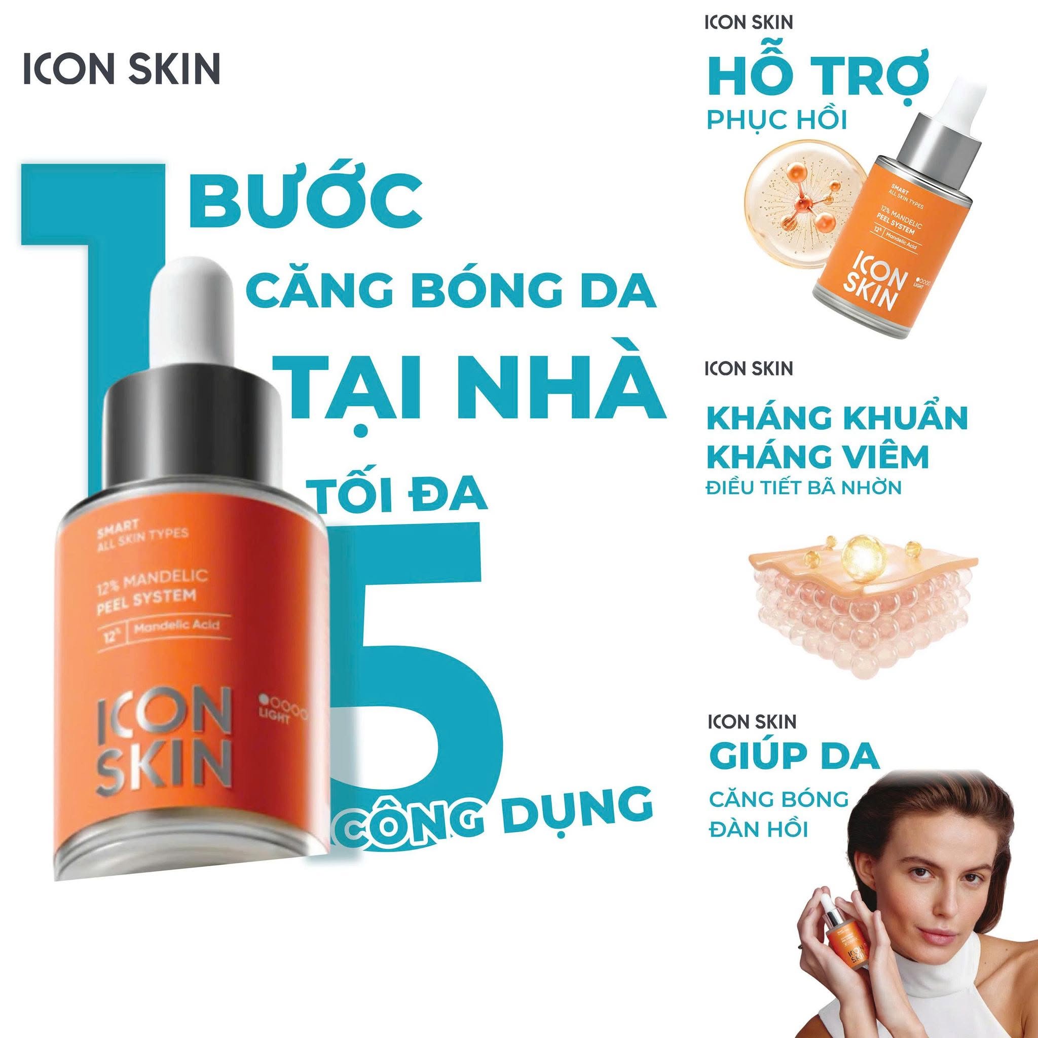 Tinh chất AHA căng bóng da Icon Skin 12% Mandelic Peel System