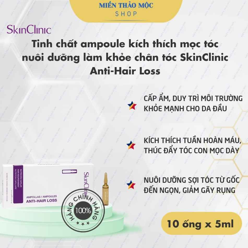 Tinh chất ampoule kích thích mọc tóc nuôi dưỡng làm khỏe chân tóc SkinClinic Anti-Hair Loss
