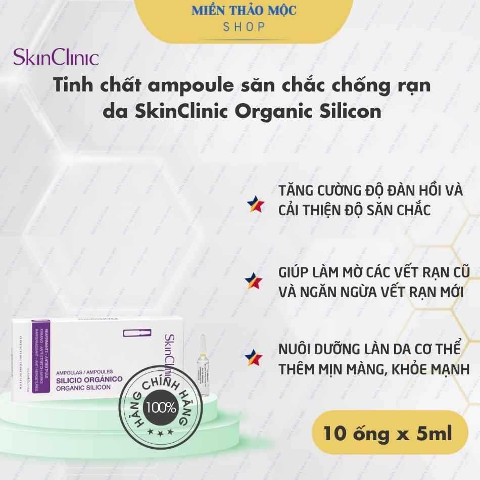 Tinh chất ampoule săn chắc chống rạn da SkinClinic Organic Silicon