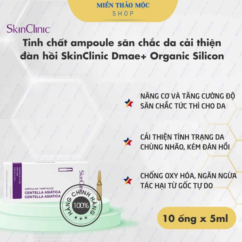 Tinh chất ampoule săn chắc da cải thiện đàn hồi SkinClinic Dmae+ Organic Silicon