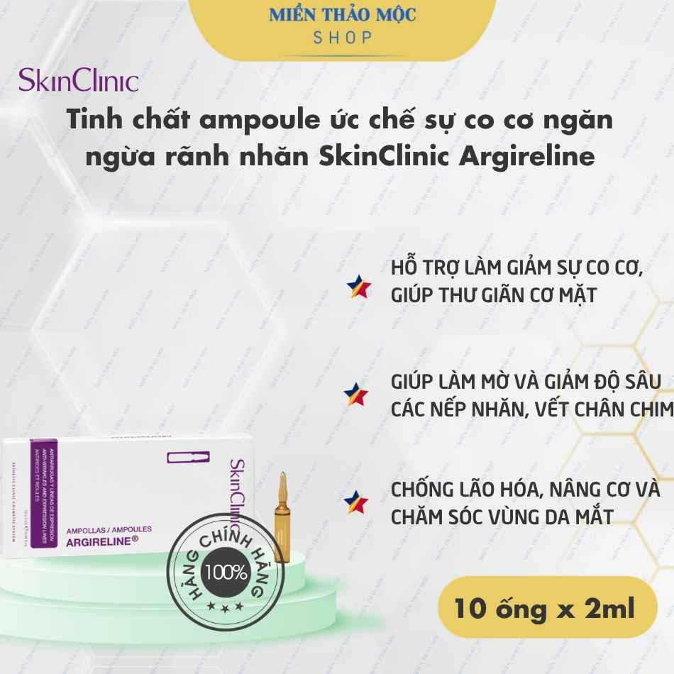Tinh chất ampoule ức chế sự co cơ ngăn ngừa rãnh nhăn SkinClinic Argireline