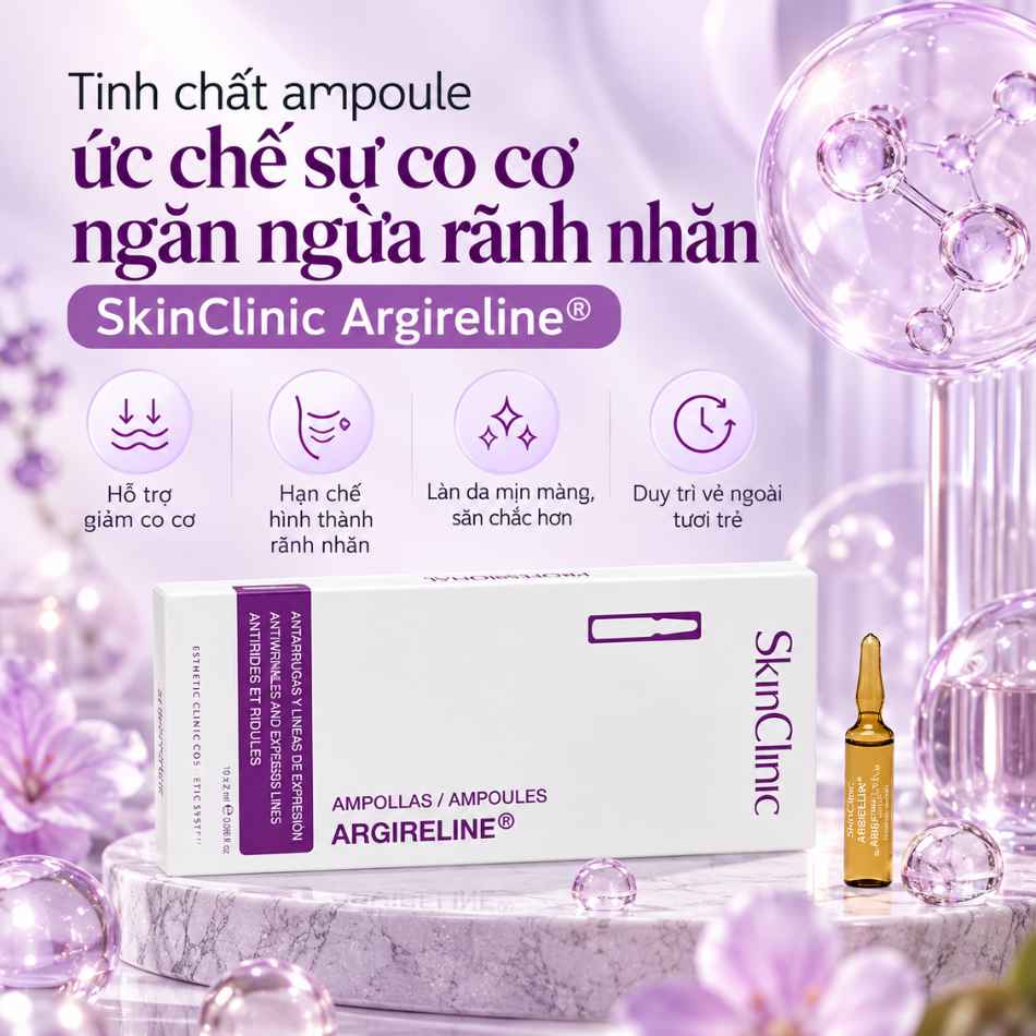 Tinh chất ampoule ức chế sự co cơ ngăn ngừa rãnh nhăn SkinClinic Argireline