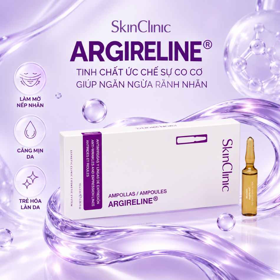 Tinh chất ampoule ức chế sự co cơ ngăn ngừa rãnh nhăn SkinClinic Argireline