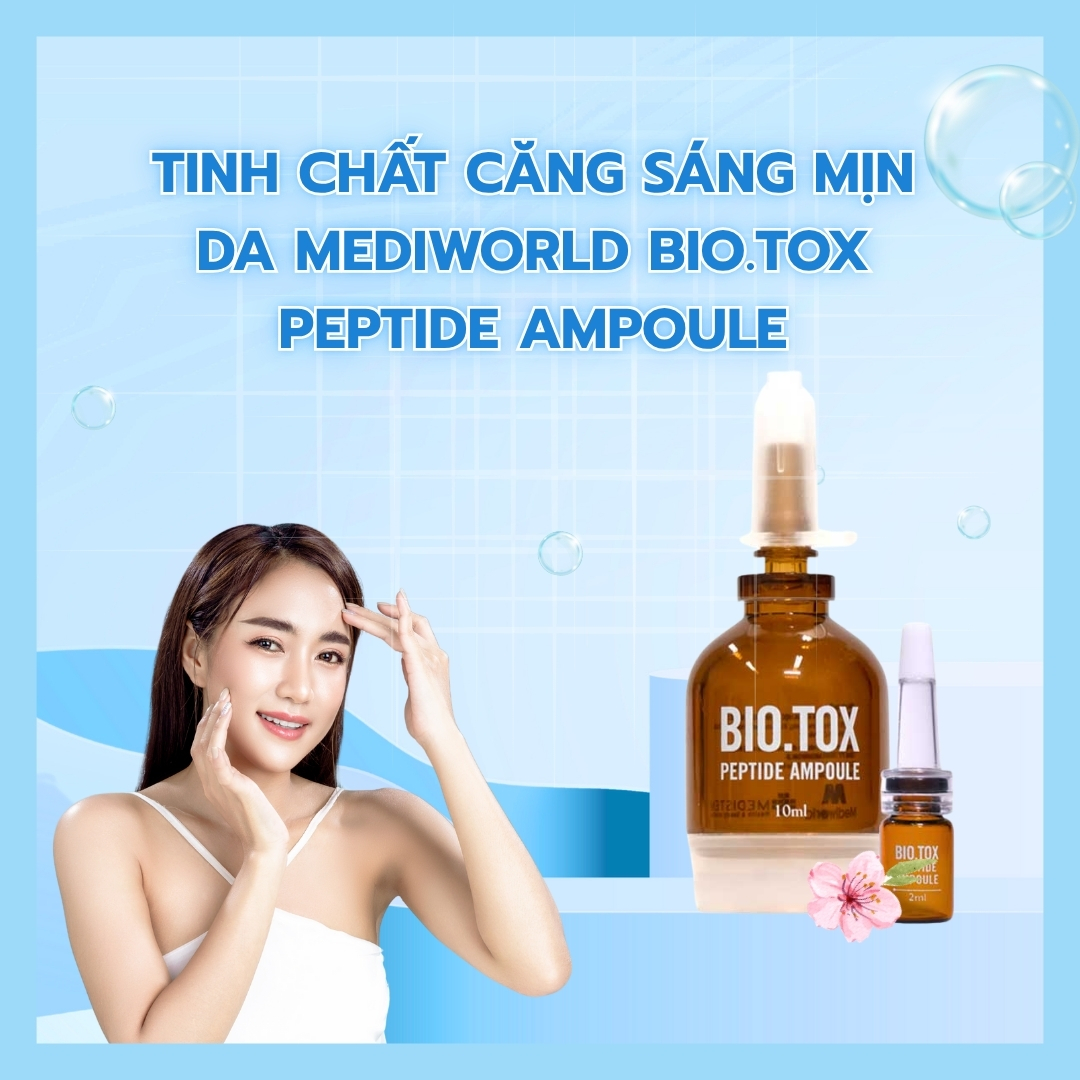 Tinh chất căng sáng mịn da Mediworld Bio.Tox Peptide Ampoule