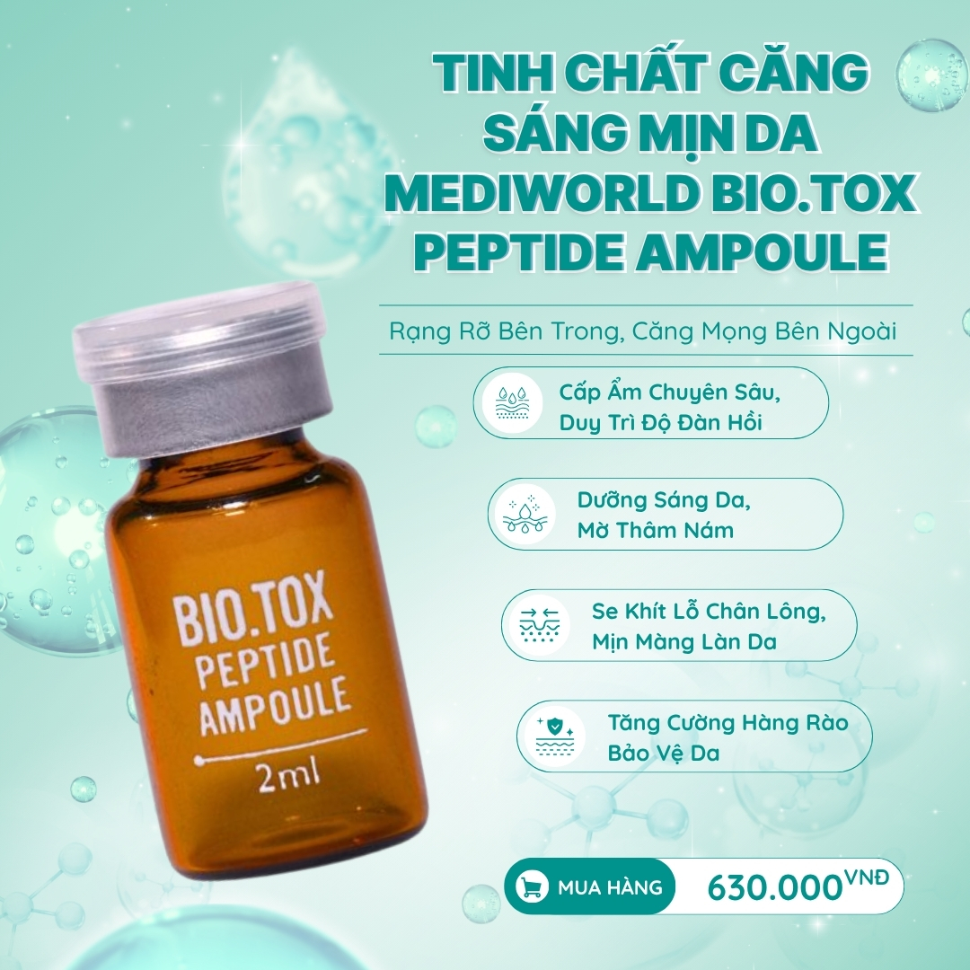 Tinh chất căng sáng mịn da Mediworld Bio.Tox Peptide Ampoule