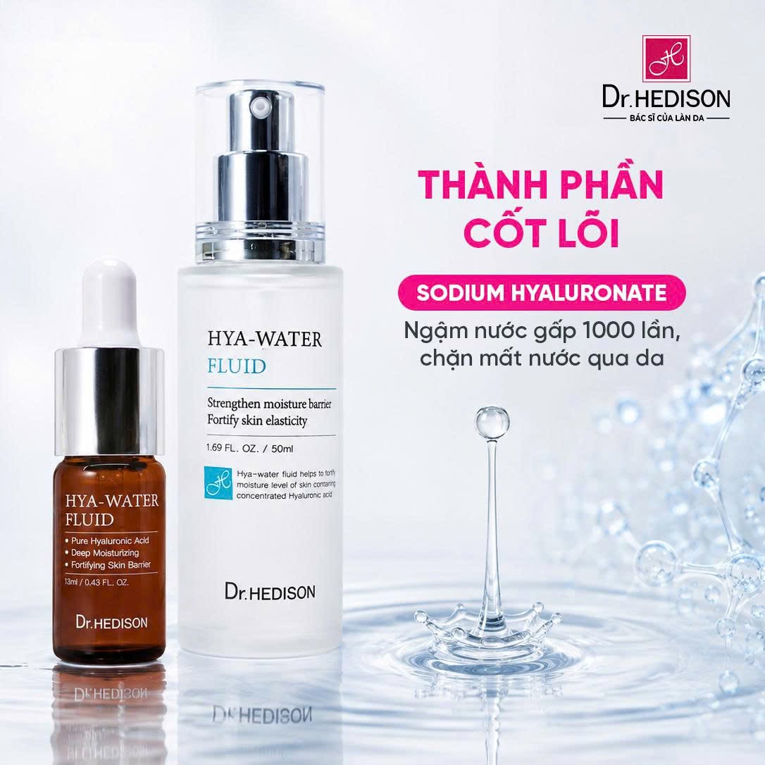 Tinh chất cấp ẩm phục hồi da Dr.HEDISON Hya-Water Fluid