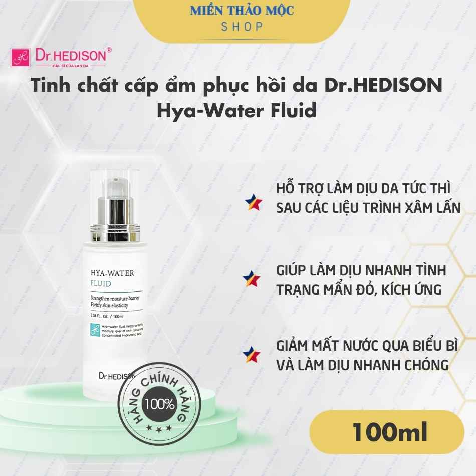 Tinh chất cấp ẩm phục hồi da Dr.HEDISON Hya-Water Fluid