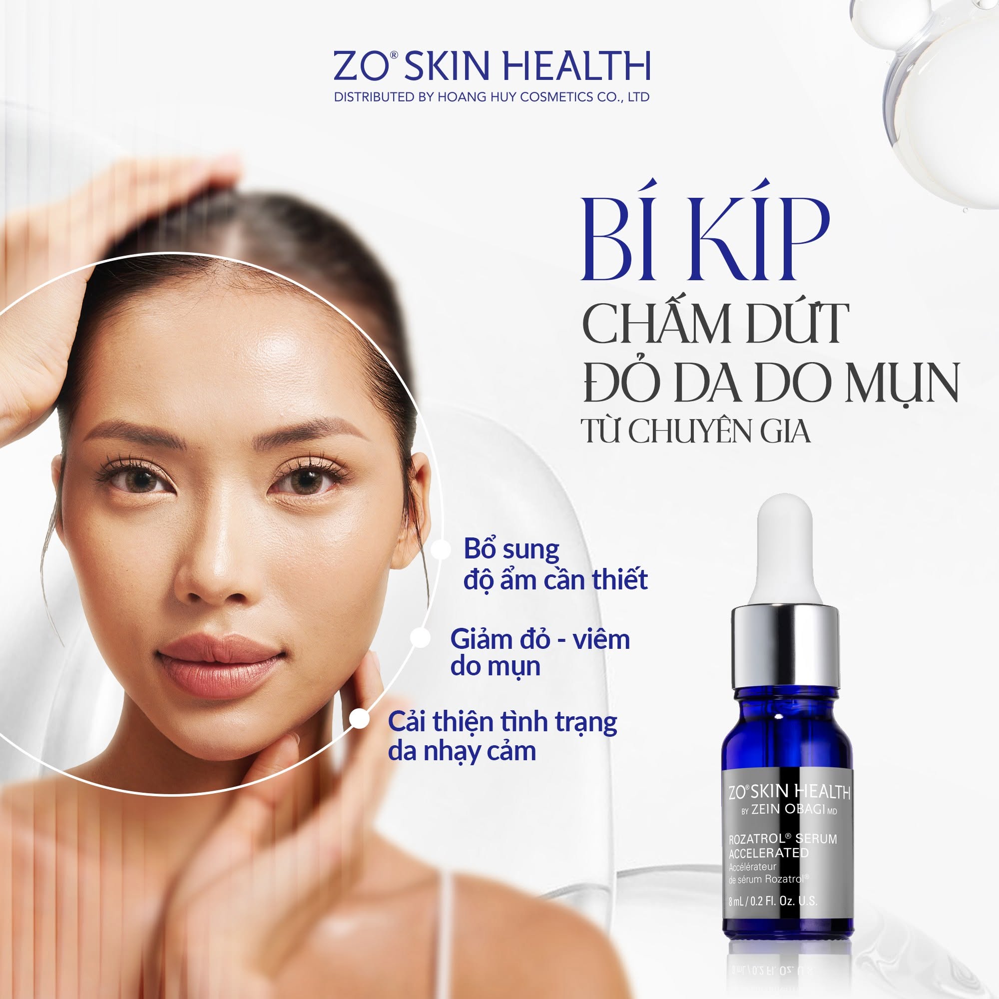 Tinh chất điều trị da đỏ nhạy cảm ZO Rozatrol Serum Accelerated (6 lọ/hộp)