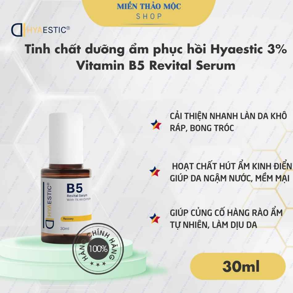 Tinh chất dưỡng ẩm phục hồi Hyaestic 3% Vitamin B5 Revital Serum