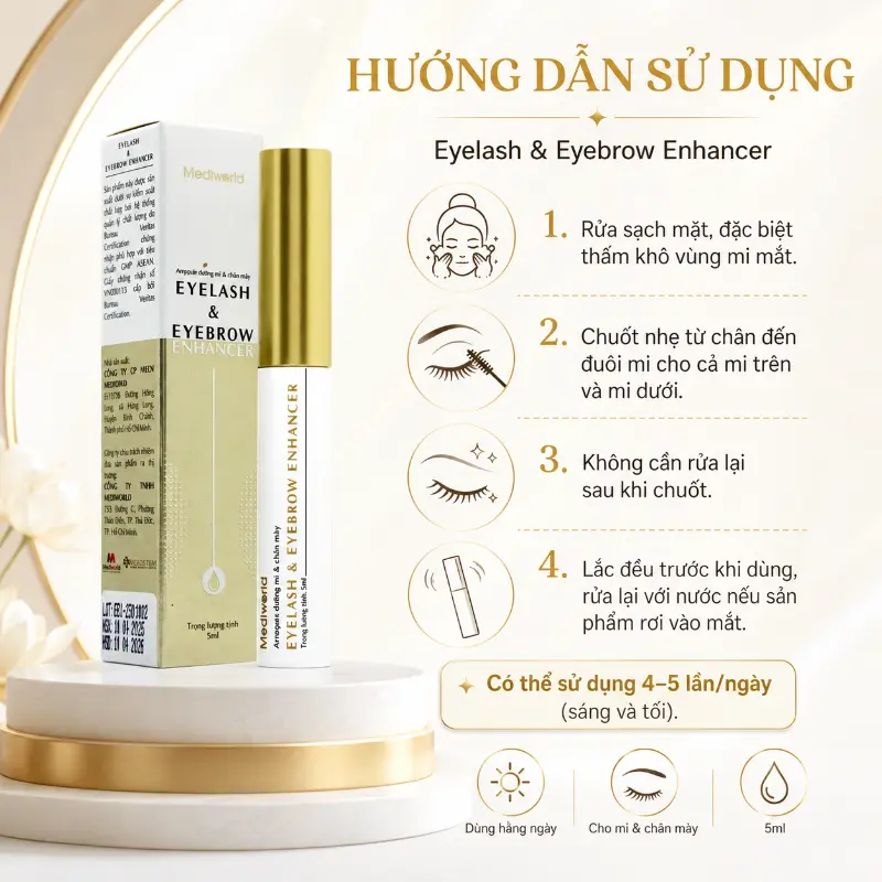 Tinh chất dưỡng mi chân mày Mediworld Eyelash & Eyebrow Enhancer 5ml