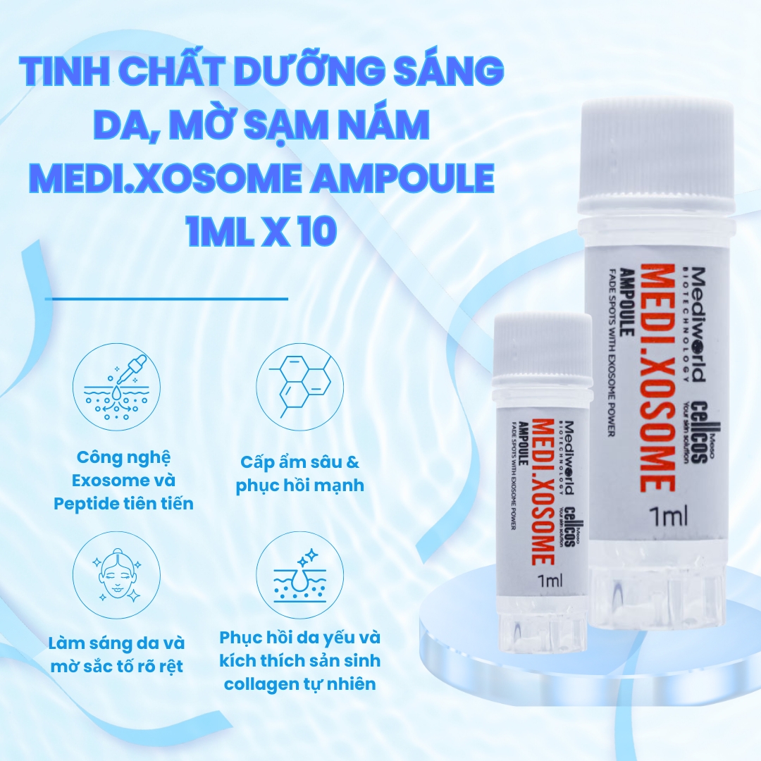 Tinh chất dưỡng sáng da mờ sạm nám Medi.Xosome Ampoule 1ml x 10