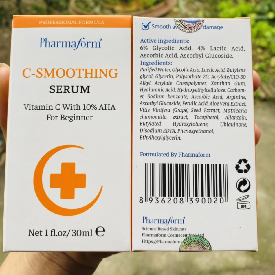 Tinh chất dưỡng sáng da mờ thâm chống lão hoá Pharmaform C-Smoothing Serum