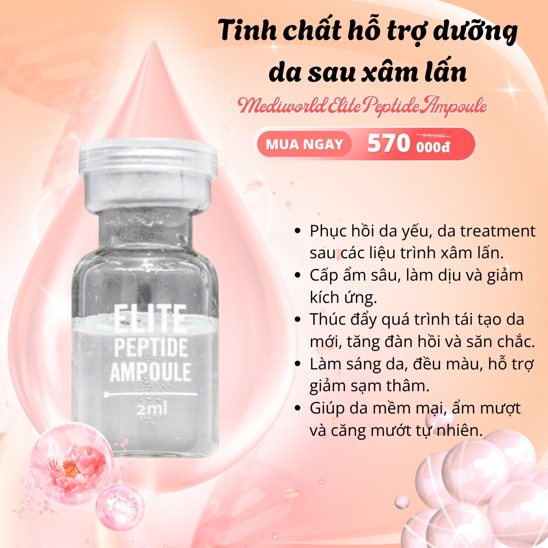 Tinh chất hỗ trợ dưỡng da sau xâm lấn Mediworld Elite Peptide Ampoule