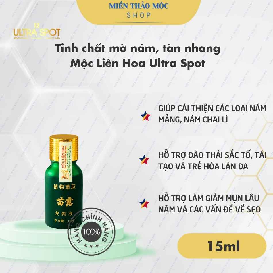 Tinh chất mờ nám, tàn nhang Mộc Liên Hoa Ultra Spot