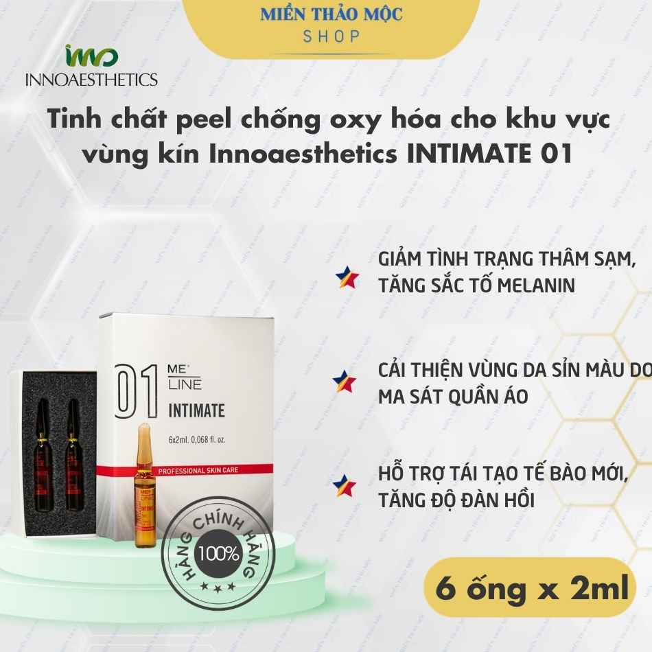 Tinh chất peel chống oxy hóa cho khu vực vùng kín Innoaesthetics INTIMATE 01 (nguyên hộp)