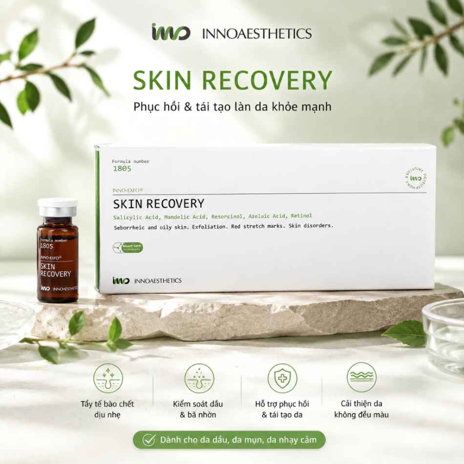 Tinh chất peel da mụn trứng cá mụn viêm Innoaesthetics SKIN RECOVERY (nguyên hộp)
