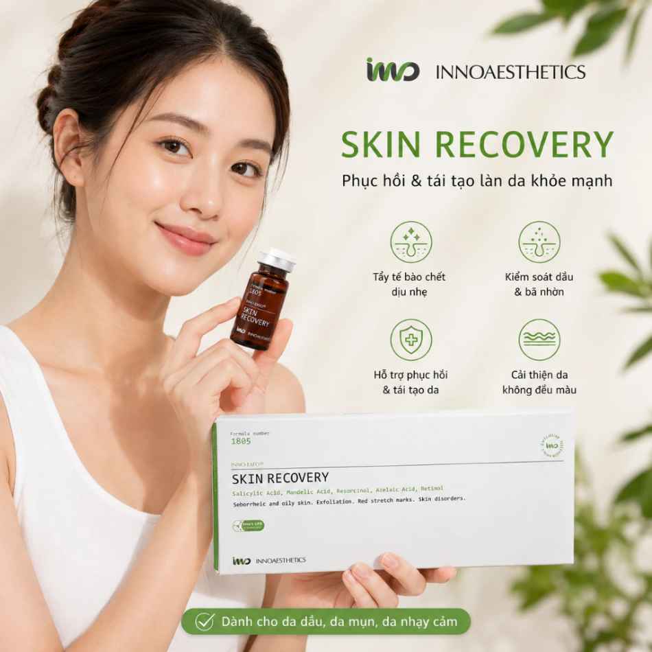 Tinh chất peel da mụn trứng cá mụn viêm Innoaesthetics SKIN RECOVERY (tách lẻ)