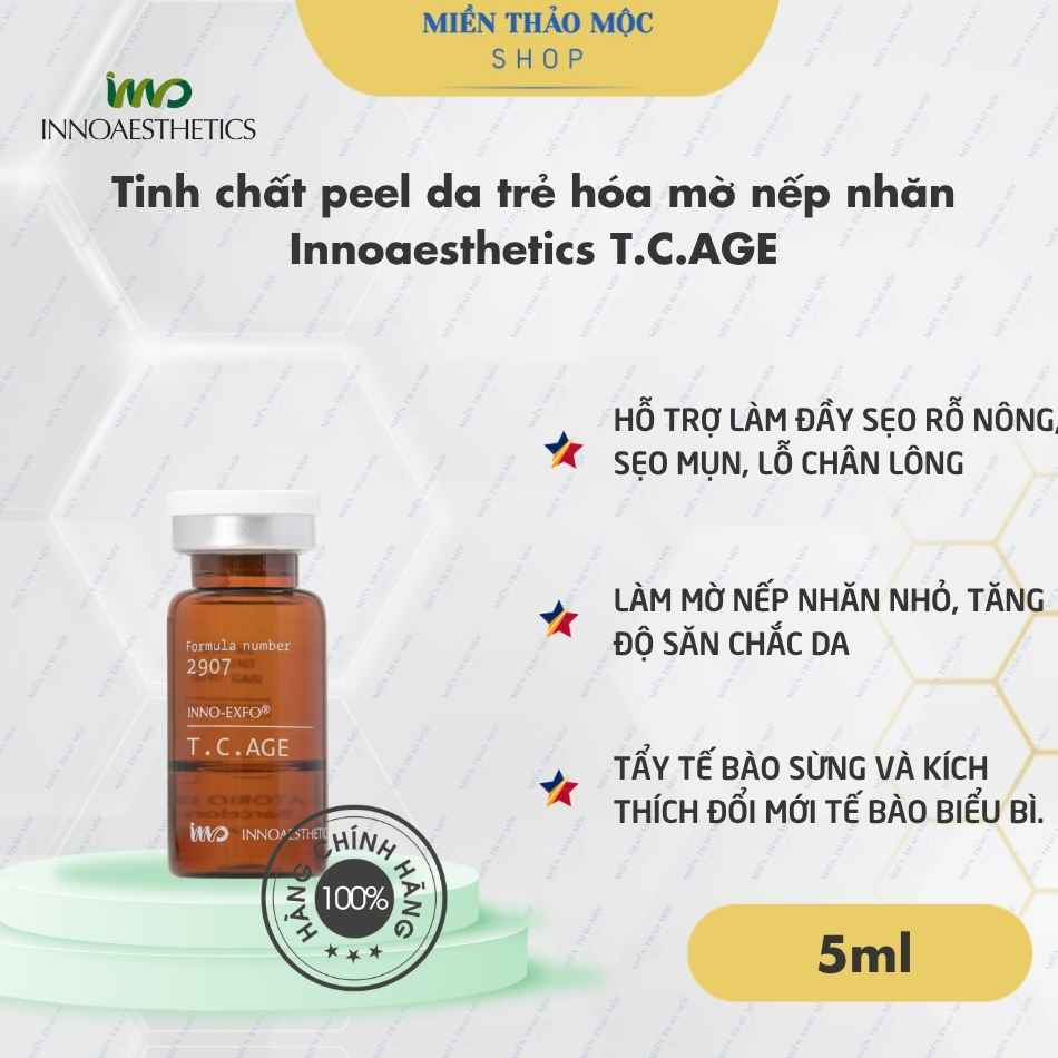 Tinh chất peel da trẻ hóa mờ nếp nhăn Innoaesthetics T.C.AGE (tách lẻ)